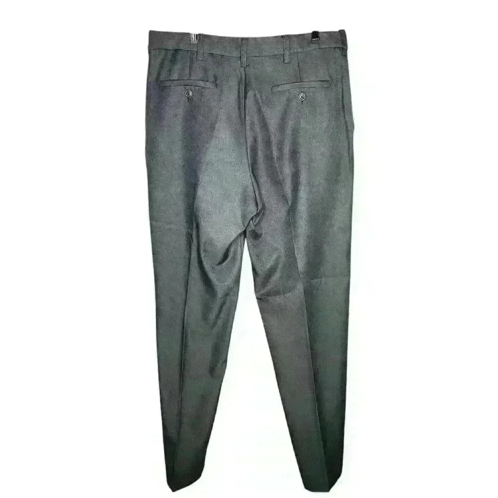 Haggar Men's Slim-Straight Premium Dress Pants, Gray, Size 34X32 - Picture 2 of 7